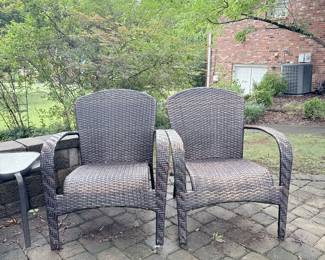 Pair of Style Selections Trevose Brown Wicker Chairs