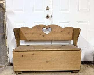 Rustic Pine Storage Bench