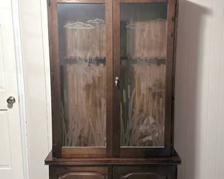 Vintage Wooden Gun Cabinet. This item is available for purchase pre-sale. It can be purchased on our website using this link: https://www.pureandsimplecarolinas.com/shop/cherryville