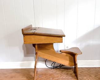 VTG Wooden Childs School Desk