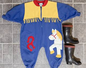 Vintage boy outfit and boots