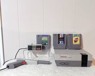 Nintendo Entertainment System Control Deck and games