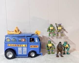 1993 Playmates TMNT Channel 6 News Van - TMNT Figurines