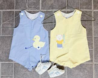 Vintage boy onesie and shoes