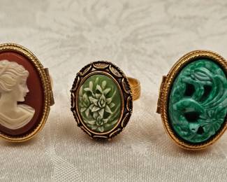 Vintage Solid Perfume Rings