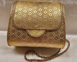 Italy Metal Purse w/ Chain Strap