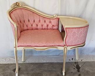 Upholstered Settee / Telephone Table