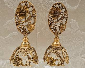 Brass Filigree Perfume Bottles