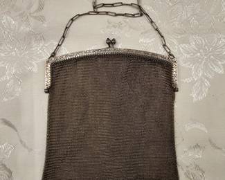 Antique German Silver Mesh Purse