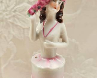 Antique Germany Half Doll Hat / Clothing Brush