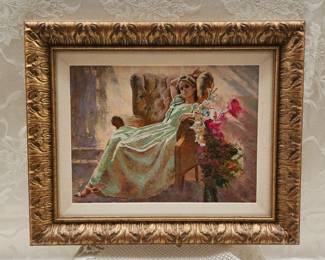 Original Oil Painting of Beautiful Lady