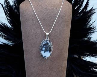 White Buffalo Turquoise Pendant Necklace