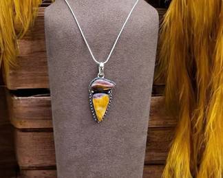 Long Mookaite Pendant Necklace