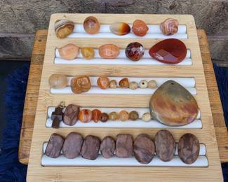 Orange Mauve Gemstones Tested Jasper, Etc
