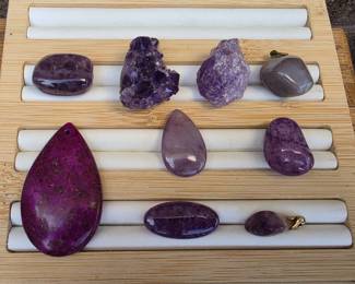 Purple Gemstones Amethyst Etc. Tested