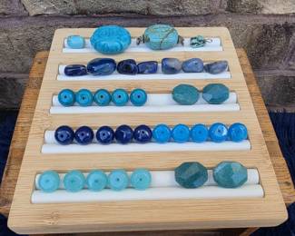 Blue, Turquoise, Aqua Colored Stones Tested Lapis, Etc. Mixed Lot