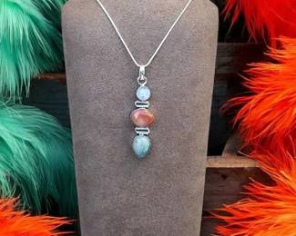 Quantum Quatrro Carnelian Pendant Necklace