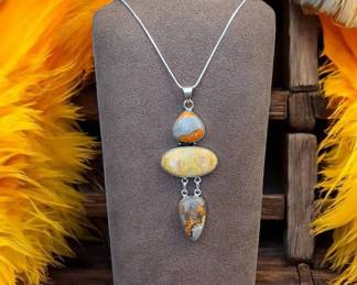 Bumblebee Jasper Pendant Necklace