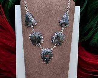 African Bloodstone MultiStone Necklace