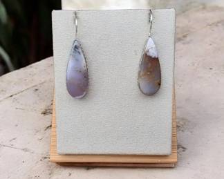 Dendritic Opal Long Earrings