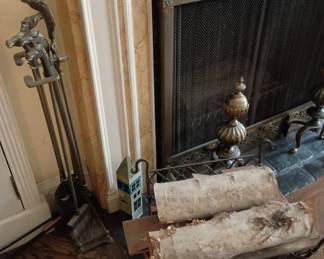 brass fireplace tools