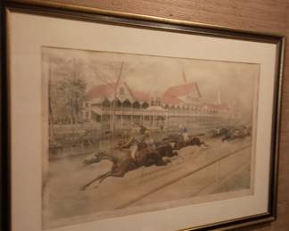 Currier and Ives Kentucky Derby print