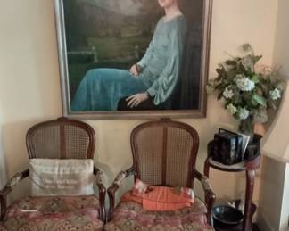 Donald Squier portrait, fauteuils