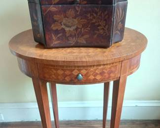antique French marquetry table
