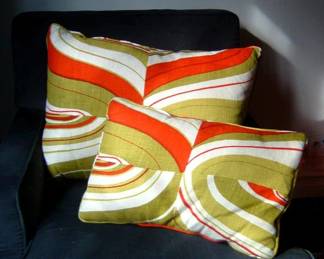 cotton midcentury pillows NEWLY made