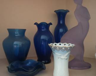 cobalt glass, Czech glass