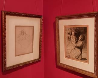 antique and vintage framed prints