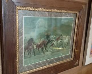Rosa Bonheur print in period frame