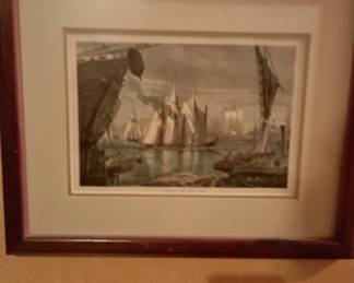 antique East River print