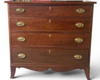 Walnut Hepplewhite style chest by Owen Suter’s
