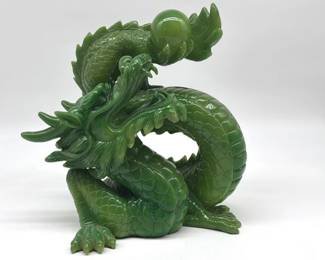 Large cast resin dragon figure