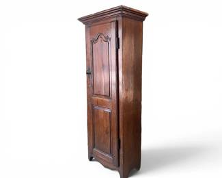 Slender walnut French cupboard