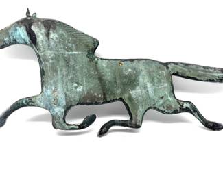 Running horse copper weather vane