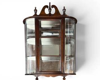 Vintage mahogany Ferguson Brothers wall curio
