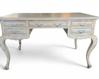 White painted flat top writing desk