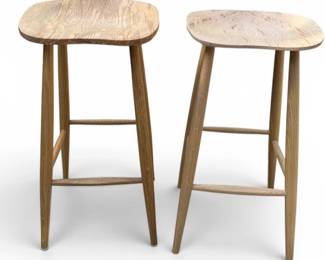 Pair of DeVol teak bar stools