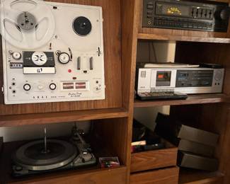 Equipment in audio Cabinet. Priced as a unit