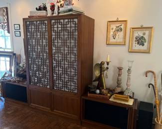 Audio Cabinet with speakers and Equipment included