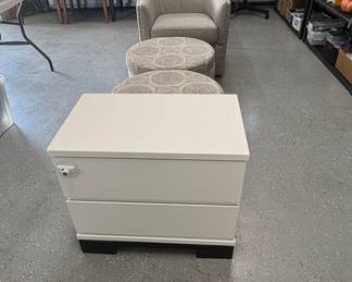 Modern White 2-Drawer Lateral File Cabinet