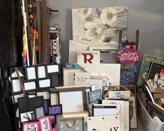 Assorted Home Decor, Photo Frames, and Greek Letter Items