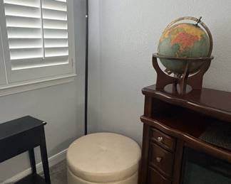 Vintage Globe on Wooden Stand