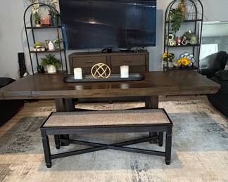 Modern Farmhouse Dining Table with Bench