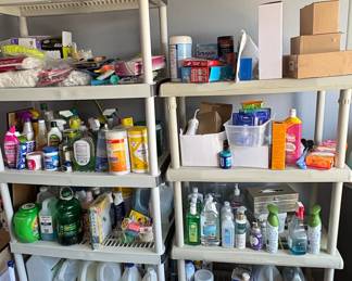 Assorted Household Cleaning and Maintenance Supplies
