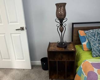 Mosaic Glass Hurricane Lamp
