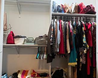 Assorted Women's Handbags and Clothing