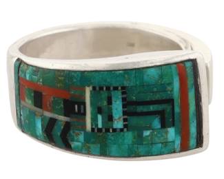 RARE Carl & Irene Clark Navajo Mosaic Inlay Ring